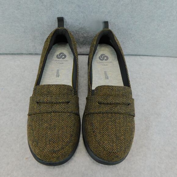 CLOUDSTEPPERS by Clarks Slip-On Loafers Brown Tweed - Size 6.5 Wide - Picture 2 of 9